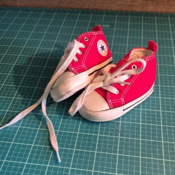 Converse Other - Converse Red High-Top Sneakers with White Accents